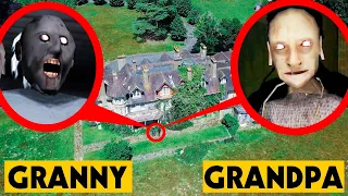 DRONE CATCHES GRANNY & GRANDPA FROM THE HORROR GAME AT GRANNYS HOUSE REAL LIFE | (MUST WATCH)