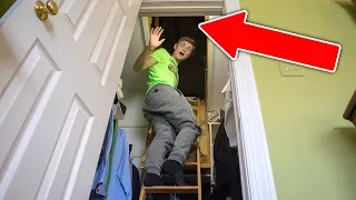 EXPLORING SECRET HIDDEN ROOM IN ATTIC!!