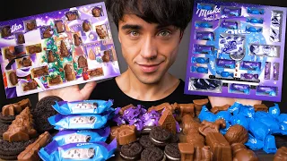 MILKA And OREO Chocolate Candy ASMR CHRISTMAS PARTY | McBang ASMR