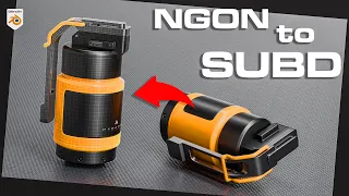 Blender 3D Hard Surface  - NGON to SUBD Tutorial