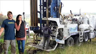 We Drilled a WELL and WE weren't EXPECTING THIS!!! Building Our OFF-GRID Tiny House in the WOODS