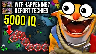 INSANE One Shot Throne Middle Lane strategy!! Techies Mines Walking with 5000IQ