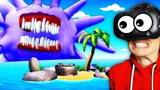 Hiding From JELLY MOUTH On REMOTE ISLAND (Funny Island Time VR Gameplay)