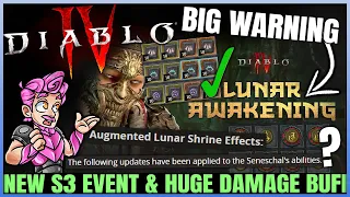 Diablo 4 - BIG SURPRISE PATCH: XP Buffs, Huge Seneschal Damage Buff, New Endgame Event & More!