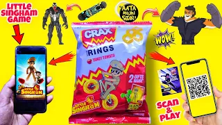 🤩 New Crax Rings With Little Singham Toys Inside | Let's Play Little Singham Game 🤩| Snacks Unboxing