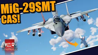 War Thunder - MiG-29SMT gameplay doing CAS and PROTECTING the SKIES over the GROUND RB BATTLEFIELD!