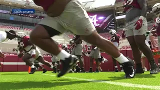 Alabama football held open practice and fan day during fall camp