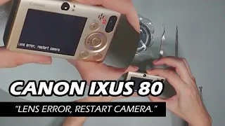 Fix for Canon IXUS 80 "Lens error, restart camera"