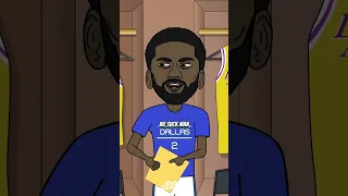 Kyrie Irving and Luka Doncic Break Into the Lakers Locker Room 😂 #nba #funnycartoon #funnyshorts