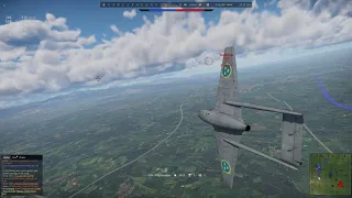 The Swedish Vampire J28B with extra Meatballs (War Thunder Gameplay)