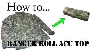 Army Packing Hack: How to Ranger Roll Your ACU Jacket - Folding Uniform for Basic Training