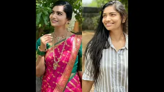 Pandavar illam serial heroine traditional dress vs modern dress