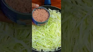 ¿Tienes repollo y atún en casa? Haz esta receta cuando tengas poco tiempo#shorts #viral