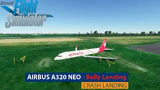 Microsoft Flight Simulator 2020: Airbus A320 Neo Belly Landing/Landing with no gear (crash landing)