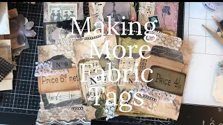 Making Fabric Tags for Junk Journals