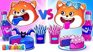 Canción de desafío Rosa vs Azul💖💙 | Canciones Infantiles Divertidas 😻🐨🐰🦁 Zee Zee Español