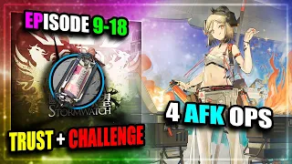 【Arknights】【EP 9】9-18 (Trust Farm + Challenge) (4 AFK Operators) (T3/T4 Solvent)