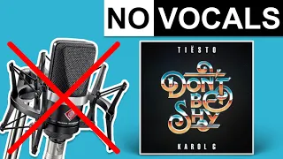 Don't Be Shy - Tiësto/KAROL G | Instrumental (Karaoke/No Vocals)