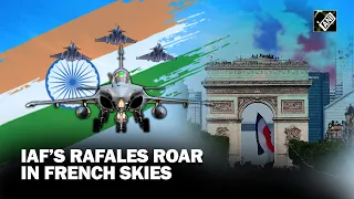 PM Modi in France: Indian Air Force's Rafales participate in flypast at Bastille Day Parade in Paris