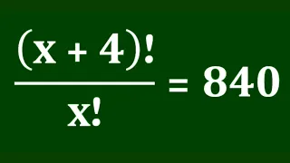 A nice Math Olympiad Factorial Simplification | Algebra Problem | Find X ?