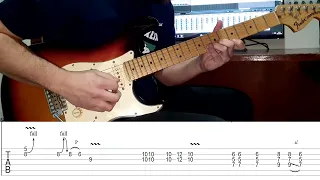 Pink Floyd - Tim Renwick Another Brick in the Wall pt.2 Guitar Solo Cover | Lesson | Tab