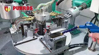 Auto drilling & tapping machine for aluminum door and window hinges