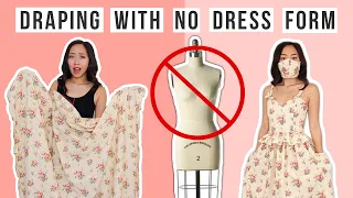 DRAPING WITHOUT A MANNEQUIN | Recycled Bedsheet Dress