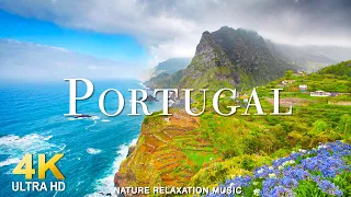 FLYING OVER PORTUGAL (4K UHD) Beautiful Nature Scenery with Relaxing Music | 4K LIVE VIDEO ULTRA HD
