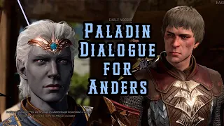 Baldur's Gate 3 Patch 9: Paladin Dialogue for Anders