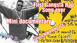 THE FIRST EVER GANGSTA RAP SONG EVER MADE BY SCHOOLY D (MINI DOCUMENTARY)