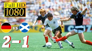 Germany 2-1 Scotland World Cup 1986 | Full highlight - 1080p HD | Lothar Matthäus - Völler