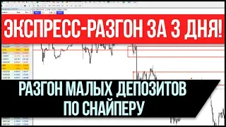 Разгон малых депозитов по Снайперу | Новый сценарий экспресс-разгона за 3 дня!