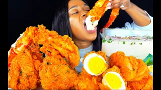 KING CRAB SEAFOOD BOIL MUKBANG | CHEESE ALFREDO SAUCE | LOBSTER | BADDIE SAUCE (SAWWCE)| ASMR EATING