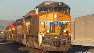 Union Pacific (UP) Trains in East Los Angeles, CA (June 20th, 2015)