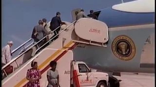 President Reagan and Nancy Reagan Departure from Barbados on April 8, 1982