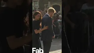 Meghan put a comforting arm around Prince Harry 🥺 #royal #royalfamily #thequeen #queen #shorts