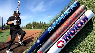 Hitting with the 2021 Miken/Worth USA Slowpitch Bats | Freak Primo vs. KRēCHeR vs. Freak23 (review)