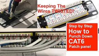 How to punch down Cat6 to a Patch Panel Unifi Network 4K How to terminate Cat6 - How to wire Cat6