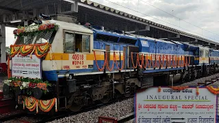 Inaugural run of Hubli - Delhi Hazrat Nizamuddin Superfast Express