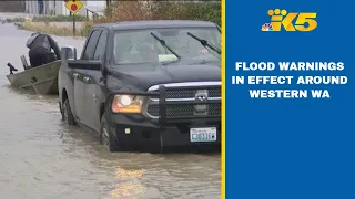 Flood Warnings in effect after storm dumps rain across western Washington