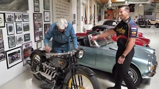 Jay Leno Starts Up 100 Year Old Motorcycle!