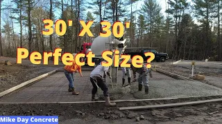 How To Pour A 30' X 30' Concrete Slab with Wire Mesh and Rebar