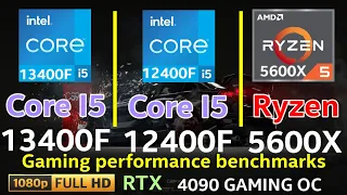 I5 13400F VS I5 12400F VS R5 5600X GAMING TEST 1080p + RTX 4090 GAMING OC. Who is the best