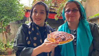 Baking traditional bread for breakfast in village nomadic lifestyle! Iranian bread recipe