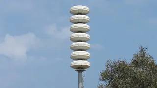 Federal Signal Modulator 6048 (Westminster chimes and custom timed attack) monthly siren test 8-7-19