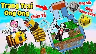 MỀU THỬ THÁCH 24GIỜ SINH TỒN NÔNG TRẠI NUÔI ONG TRONG MINECRAFT*REDHOOD XÂY DỰNG TRANG TRẠI ONG MCPE