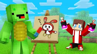 JJ and Mikey Use DRAWING MOD to REMOVE ANYTHING in Minecraft Challenge (Maizen Mizen Mazien) Parody