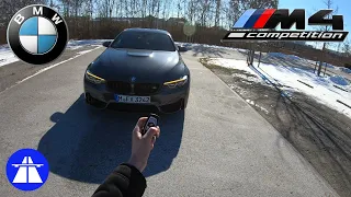 BMW M4 COUPÉ F82 COMPETITION 450HP TOP SPEED ON GERMAN AUTOBAHN [DRIFTING & LAUNCH CONTROL] 4K