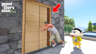 Shinchan and Franklin Opening the Most Strongest Door Inside Franklin's House in GTA 5!