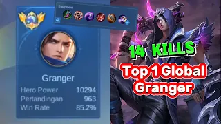 TOP 1 GLOBAL GRANGER | 14 KILLS BY Don't worry be happy #topglobal #mobilelegends #mlbb